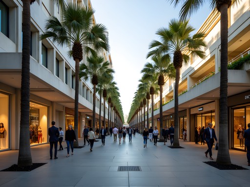 Elegant James Street shopping precinct in Brisbane with designer boutiques