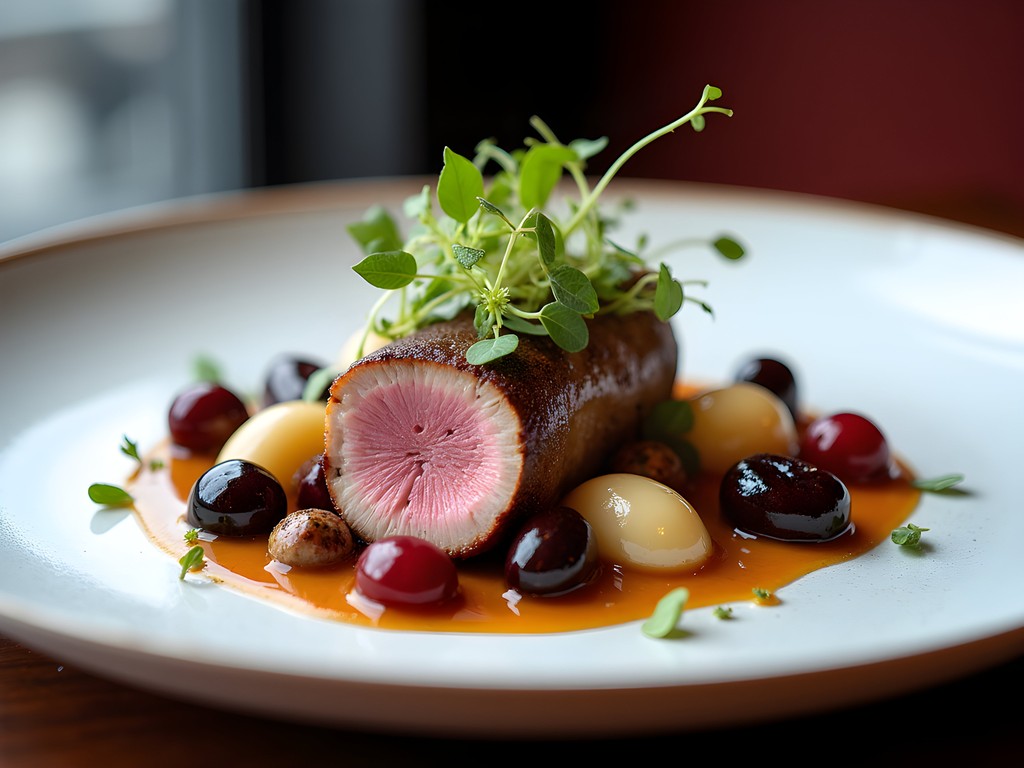 Elegant plated dish at The Artist Restaurant in Bucharest