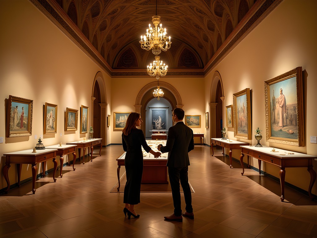 Exclusive after-hours access to luxury art collection in historic Cairo palace