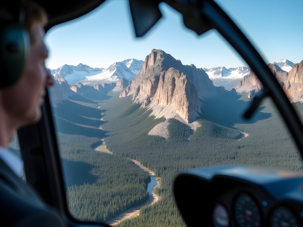 Luxury private helicopter tour over Colorado's Front Range mountains