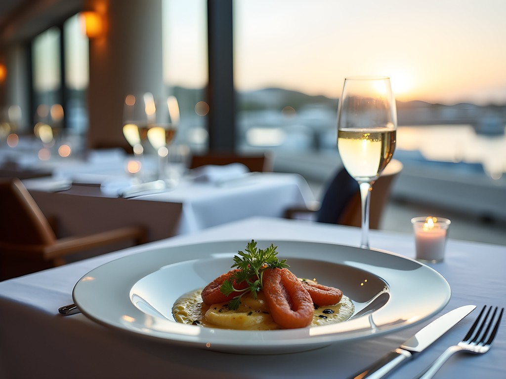 Elegant waterfront dining at Marcus' restaurant in Hamilton, Bermuda