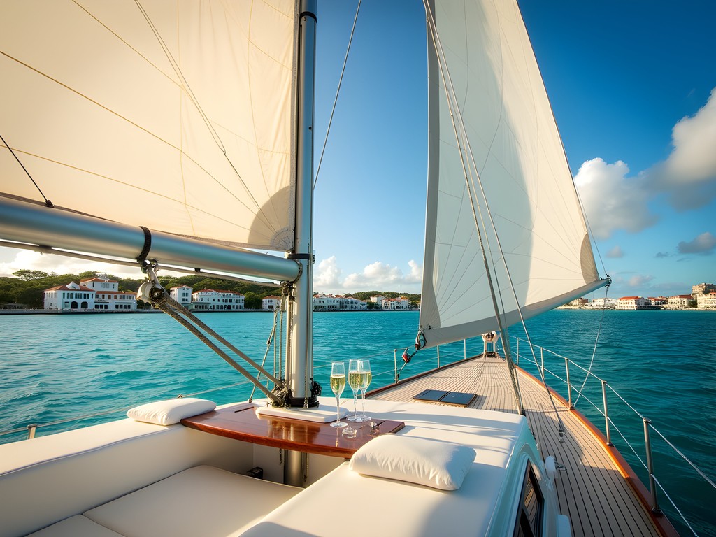 Luxury private yacht charter sailing from Hamilton Harbor in Bermuda