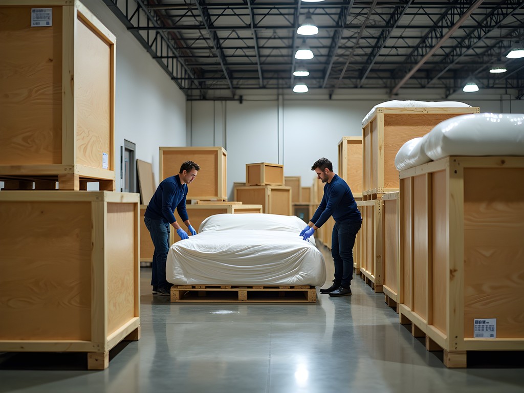 Professional furniture packaging and crating for international shipping