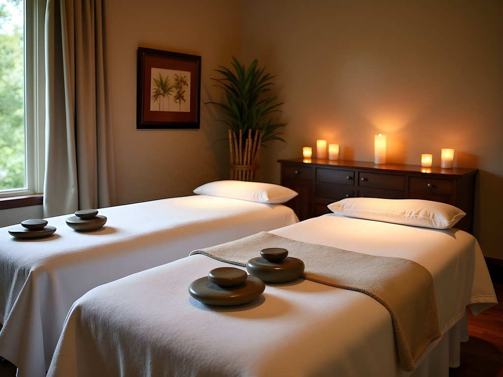 Luxury spa treatment room for couples in Independence Missouri area