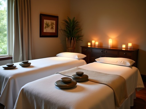 Luxury spa treatment room for couples in Independence Missouri area