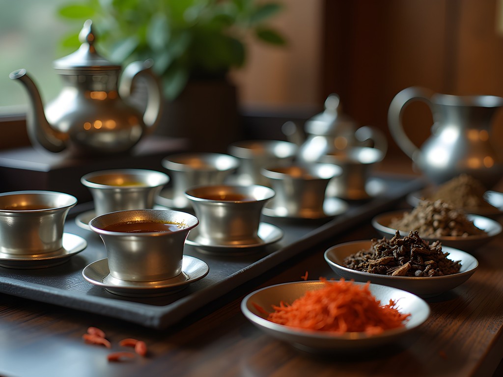 Luxury tea tasting experience with traditional Pakistani tea service and premium blends