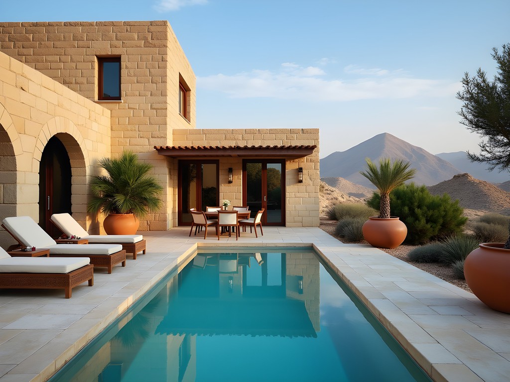 Luxury villa with private pool overlooking ancient Jericho
