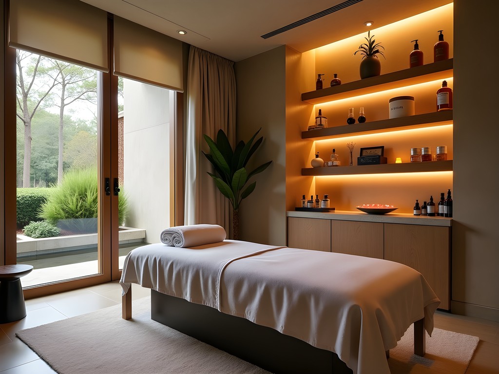Elegant spa treatment room at upscale wellness center in Johns Creek