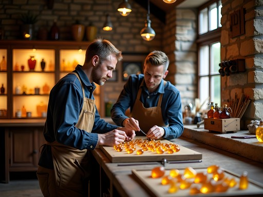 Exclusive amber artisan workshop experience in Klaipeda with master craftsman