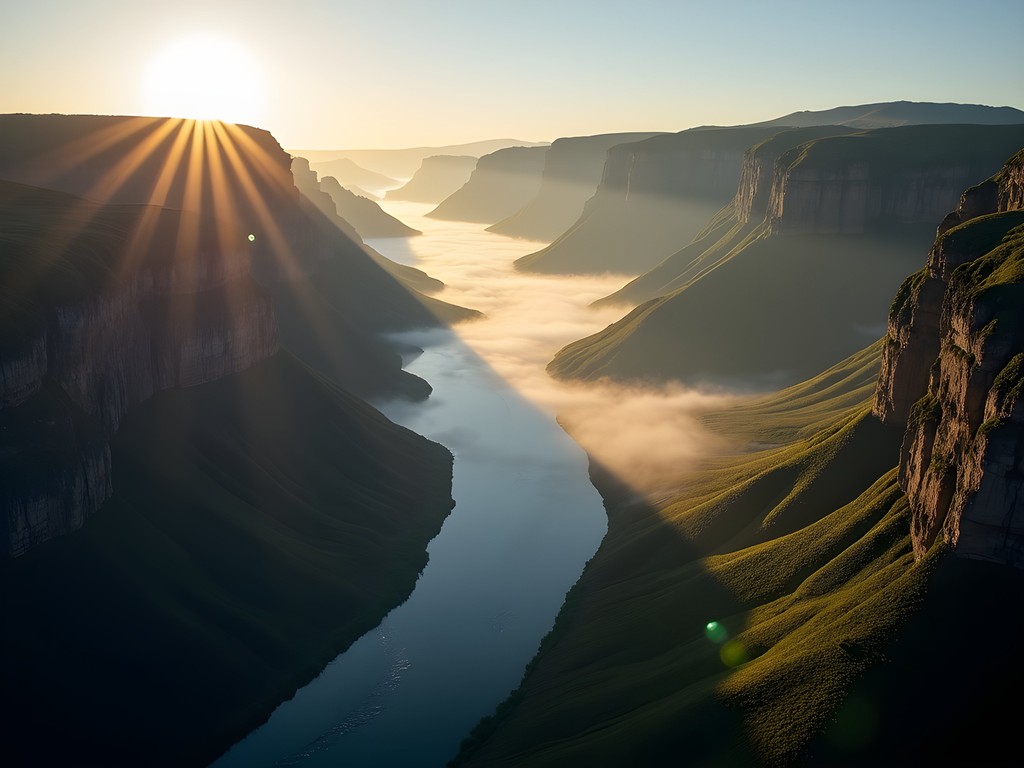 Aerial view of Blyde River Canyon during luxury helicopter safari tour