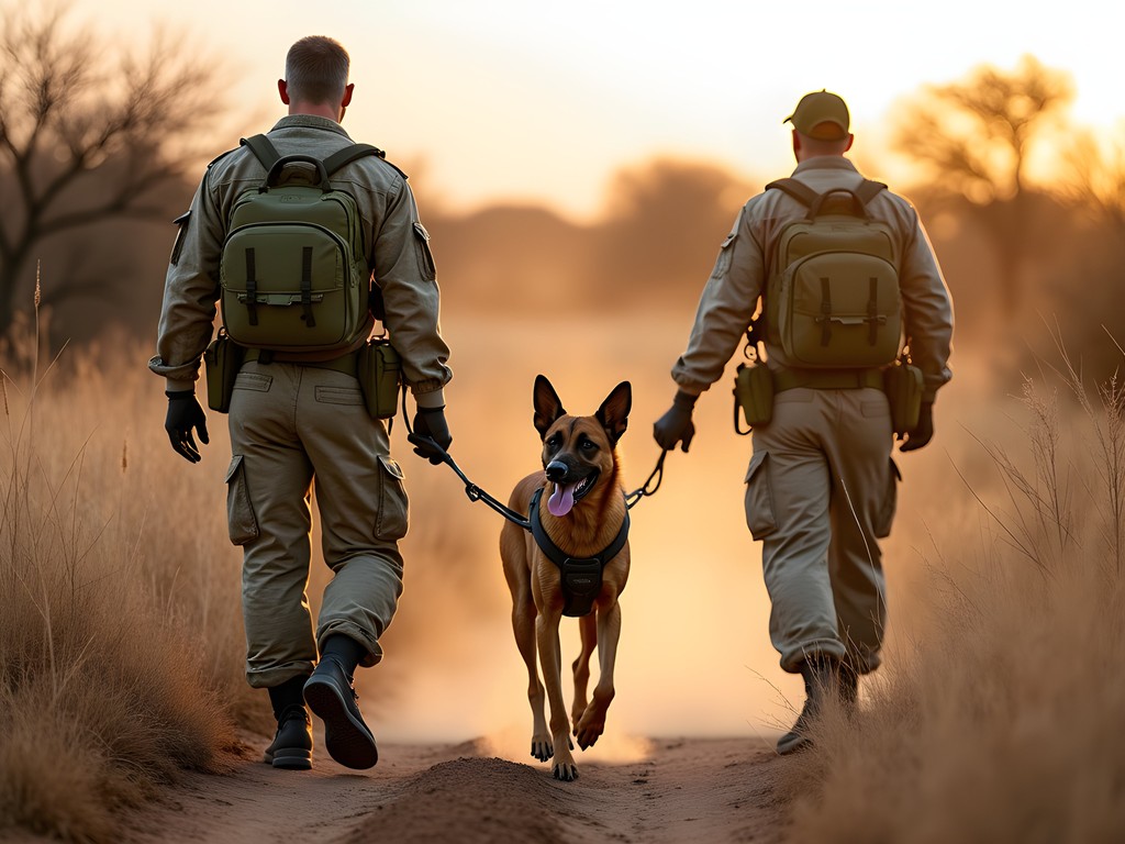 Anti-poaching unit with tracking dogs in Kruger National Park