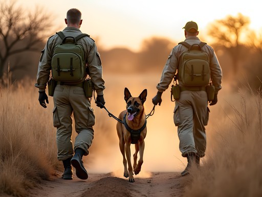 Anti-poaching unit with tracking dogs in Kruger National Park