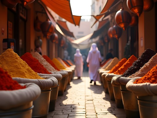 Traditional spice market at Souk Al-Mubarakiya in Kuwait City