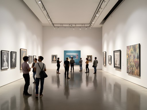 Contemporary art gallery in El Poblado featuring Colombian artists