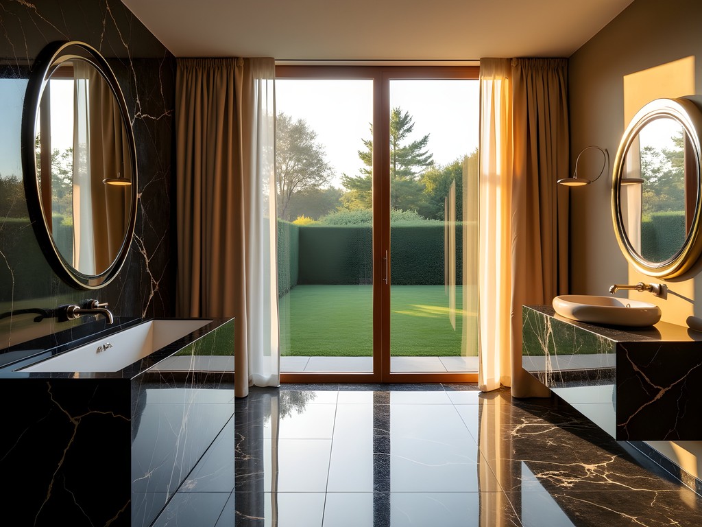 Elegant suite at Bulgari Hotel Milano with floor-to-ceiling windows overlooking private garden