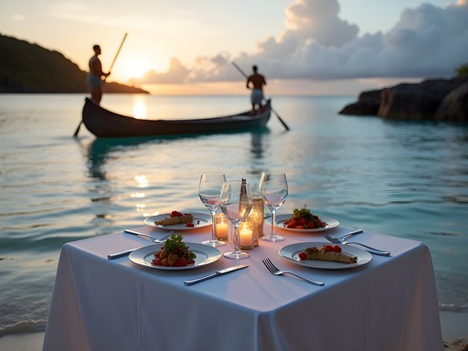 Exclusive private dining experience on remote sandbar in Nadi, Fiji with gourmet meal and professional service