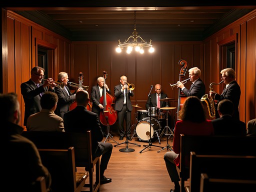 Traditional jazz performance at Preservation Hall in New Orleans