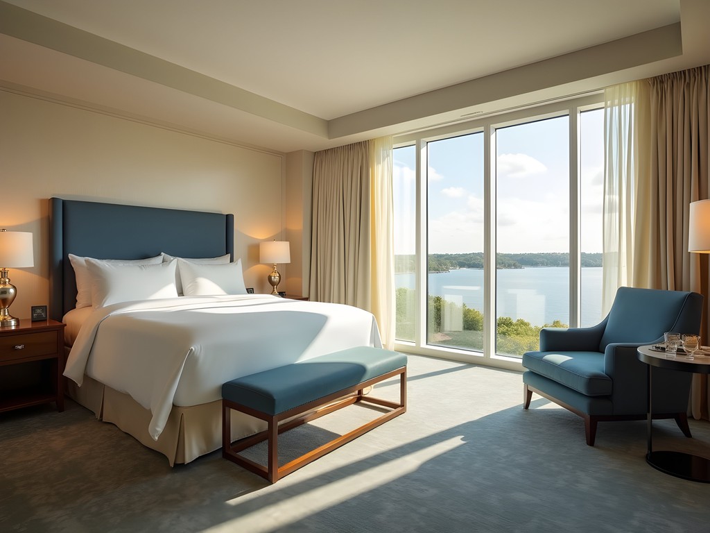 Luxury waterfront suite in New Rochelle with panoramic views of Long Island Sound