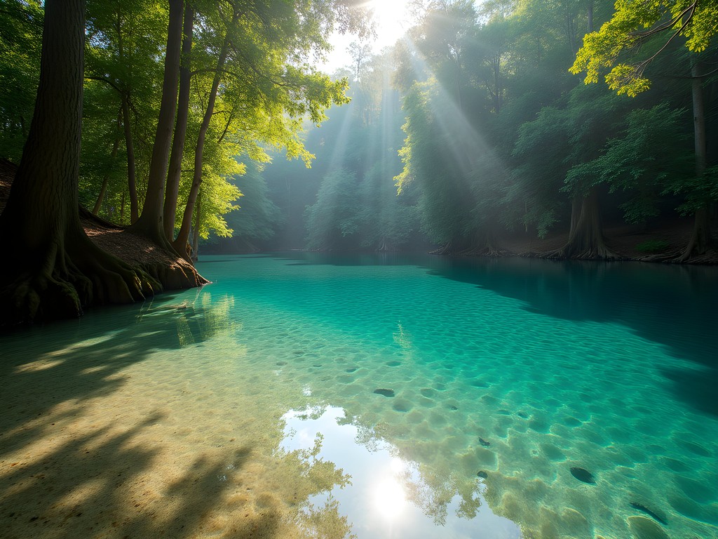 Crystal clear waters of Wekiwa Springs State Park near Orlando