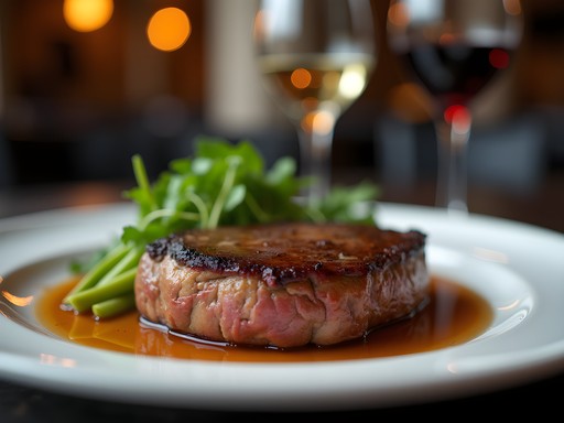 Gourmet dry-aged steak dinner at Knife & Spoon restaurant in Orlando