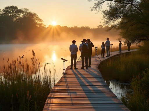 Private guided birdwatching experience at Mitchell Lake Audubon Center with luxury amenities