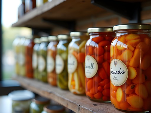 Chef's fermentation display at FnB Restaurant in Scottsdale featuring preserved desert ingredients