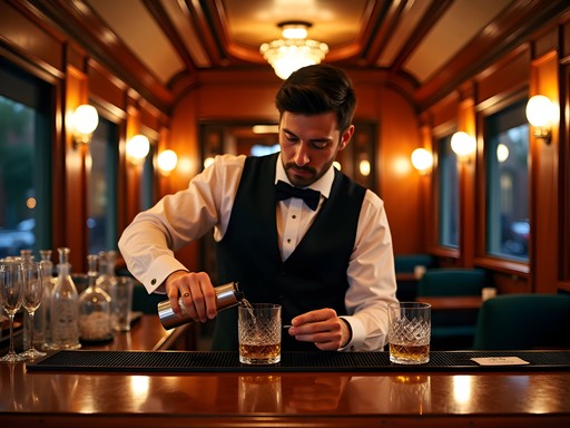 Bartender preparing precision cocktail at Platform 18 speakeasy in Scottsdale
