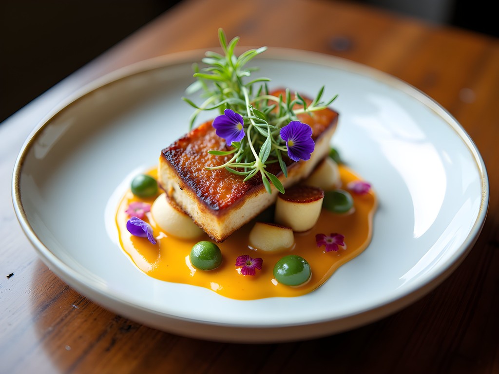 Elegant plated desert-inspired cuisine at luxury Scottsdale restaurant