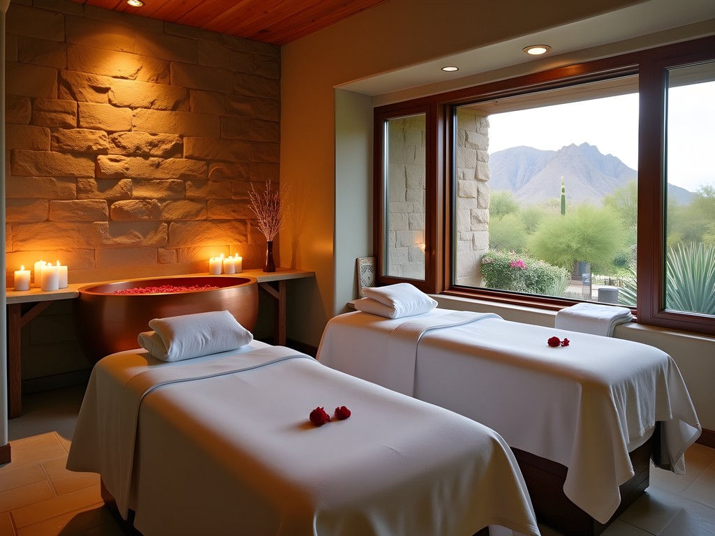 Couple enjoying desert-inspired spa treatment in Scottsdale luxury resort