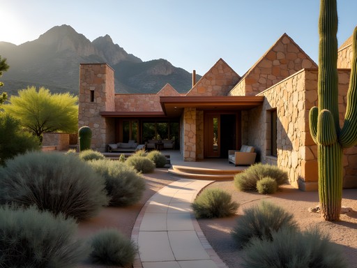 Frank Lloyd Wright Taliesin West architecture in Scottsdale Arizona desert