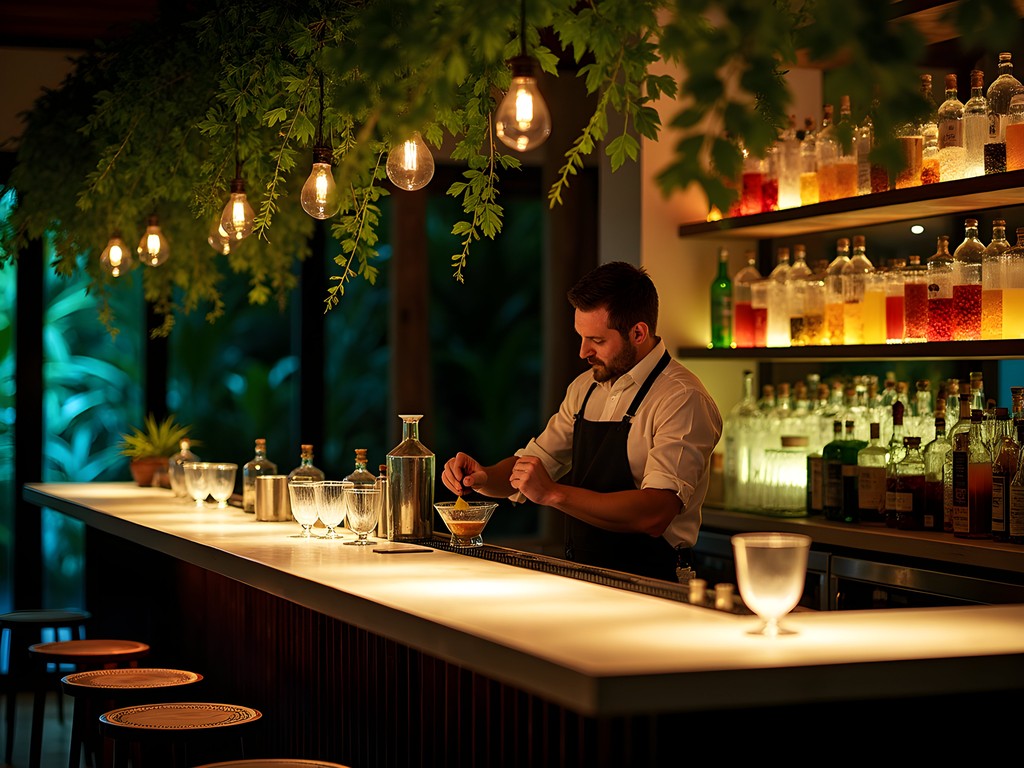 Sustainable mixology at luxury speakeasy in Tulum