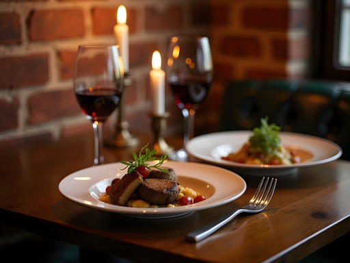 Candlelit intimate dinner at Black Sheep Bistro in Vergennes with local Vermont cuisine