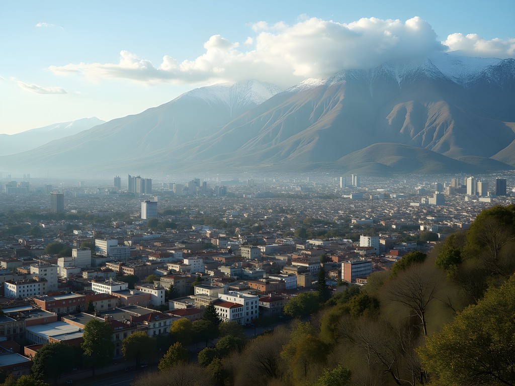 San Miguel de Tucumán cityscape with Aconquija Mountains in background