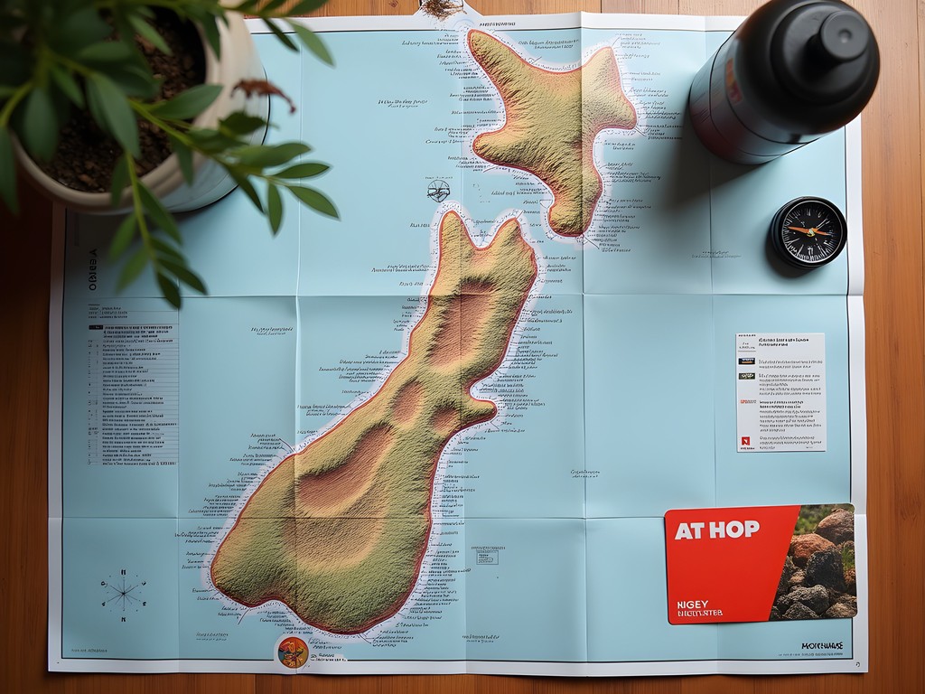 Planning map showing Auckland's volcanic cones with public transport routes highlighted