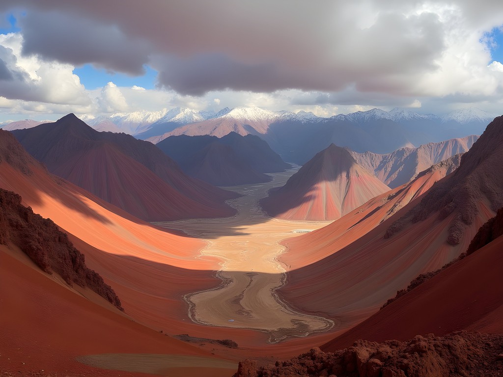 Panoramic view of the Red Valley extension beyond Rainbow Mountain