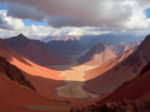 Panoramic view of the Red Valley extension beyond Rainbow Mountain