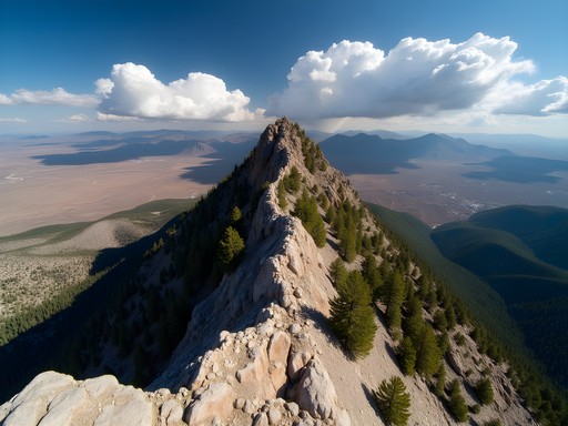 Knife-edge summit ridge Stillwater Range Nevada mountains