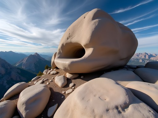 Massive granite dome at Greyrock Trail summit with mountain views