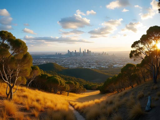 Panoramic view from Eagle View Trail in Perth Hills