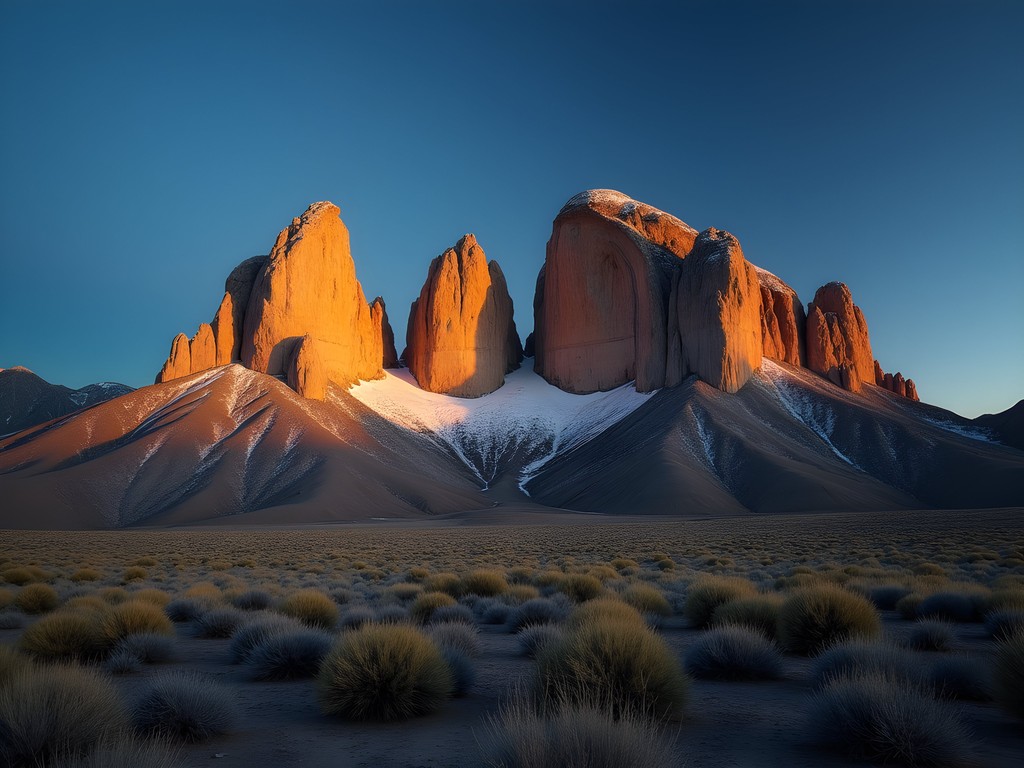 Dramatic sunrise over the jagged spires of Organ Mountains near Las Cruces