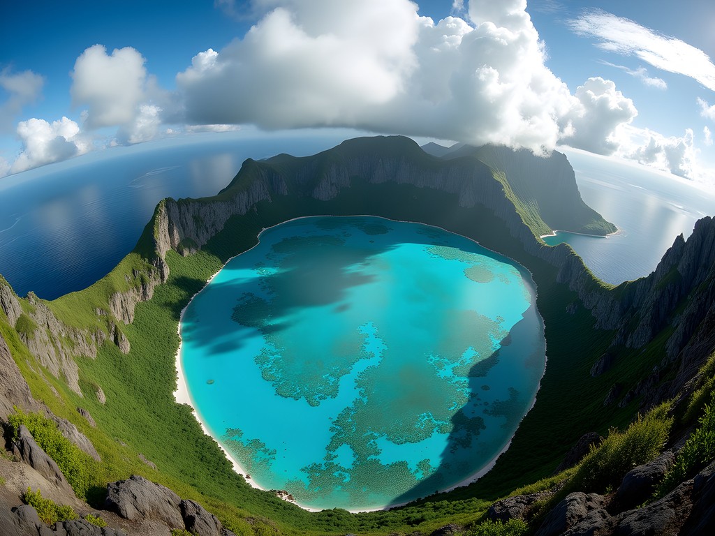 360-degree panoramic view from Mount Humboldt summit showing New Caledonia landscape