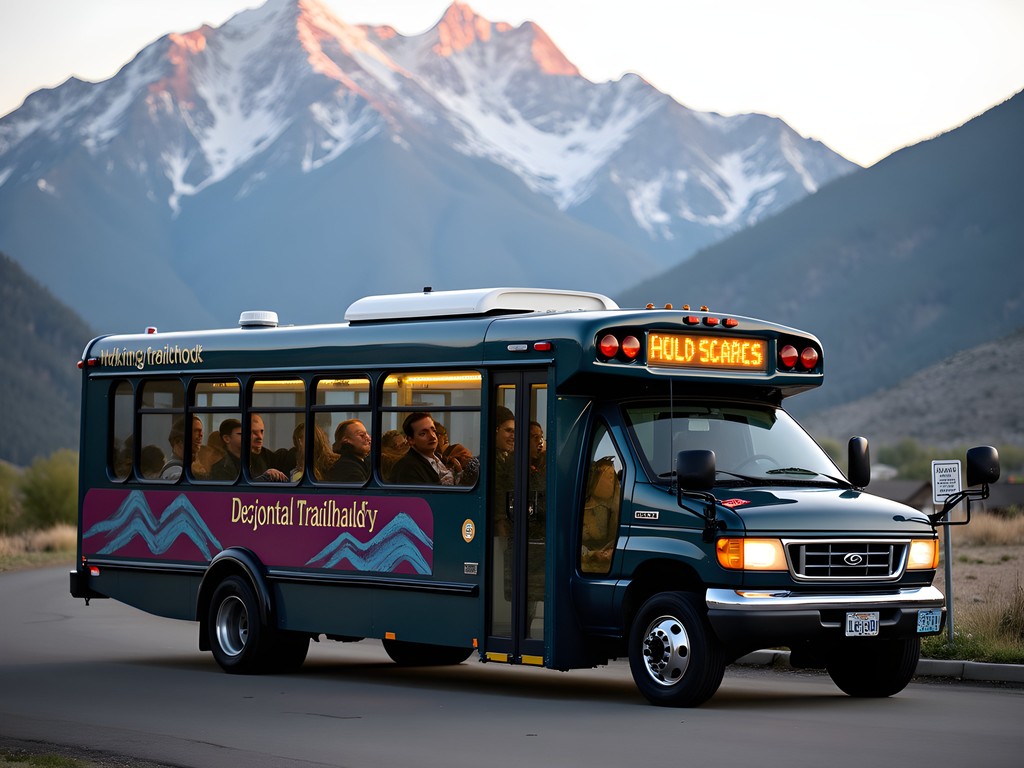 UTA bus in Ogden with Wasatch Mountains in background