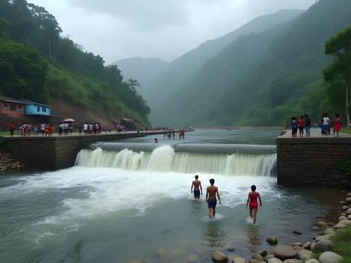 People enjoying monsoon waters at Bhushi Dam near Lonavala during Western Ghats weekend trip