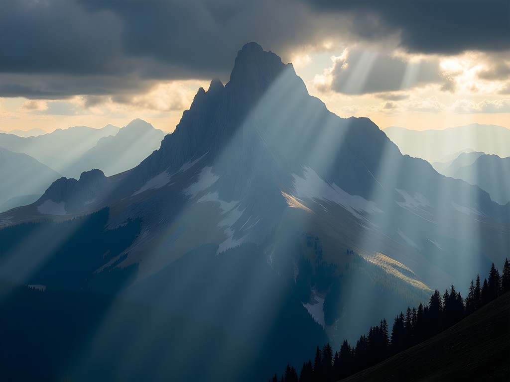 Dramatic light on Malyovitsa Peak after storm in Rila Mountains