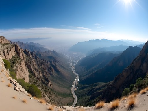 Panoramic view from Rim of the World Highway overlooking San Bernardino Valley