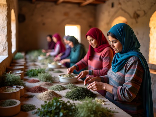 Women's cooperative producing herbal products in Morocco's Rif Mountains