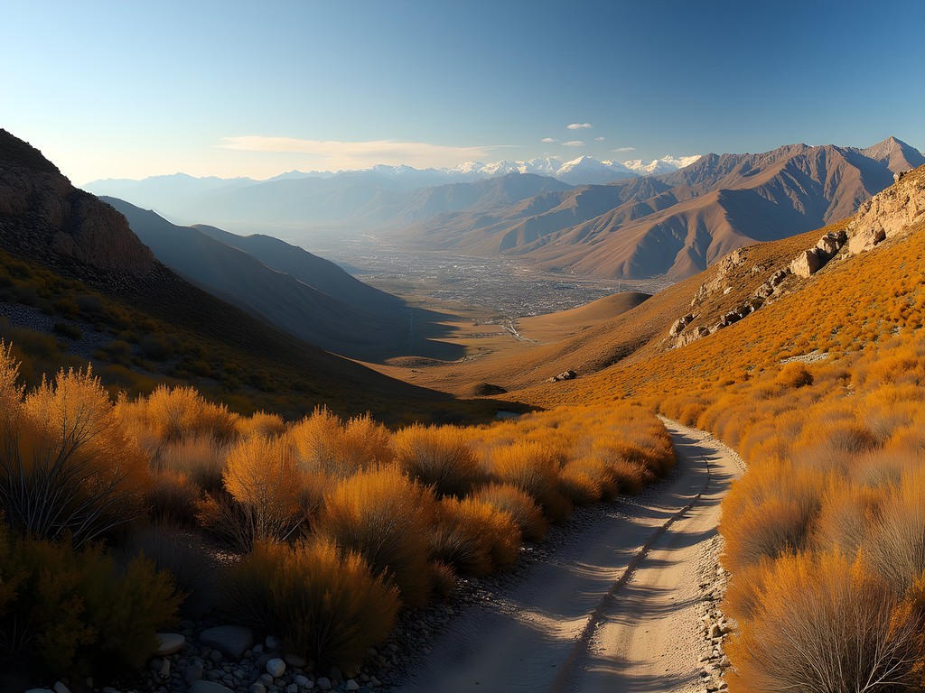 Corner Canyon Regional Park overlooking West Jordan Utah in autumn