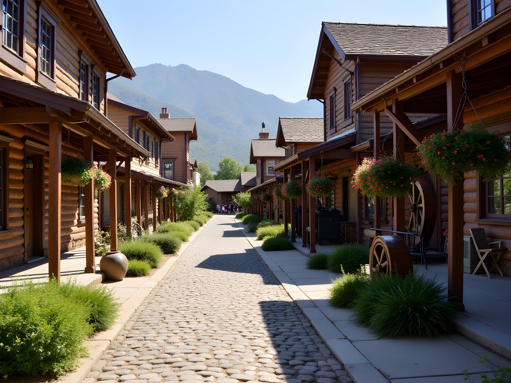 Historic buildings at Gardner Village in West Jordan, Utah