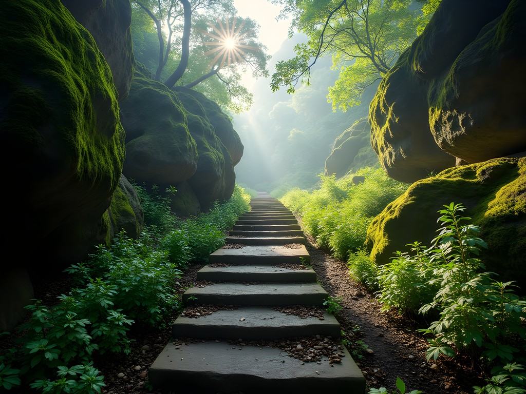 Hiking through the lush forest section of Skeleton Gorge on Table Mountain