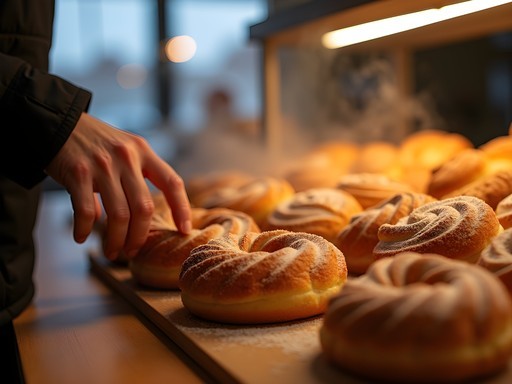 Freshly baked Icelandic pastries at Night Bakery in Akureyri